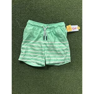 green and white striped Cat & Jack swim trunks boys size 4/5